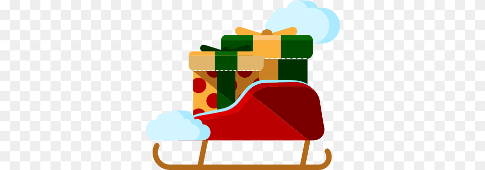 Gifts Merry Presents Santa Sled Icon Clip Art, Dynamite, Weapon Free Png