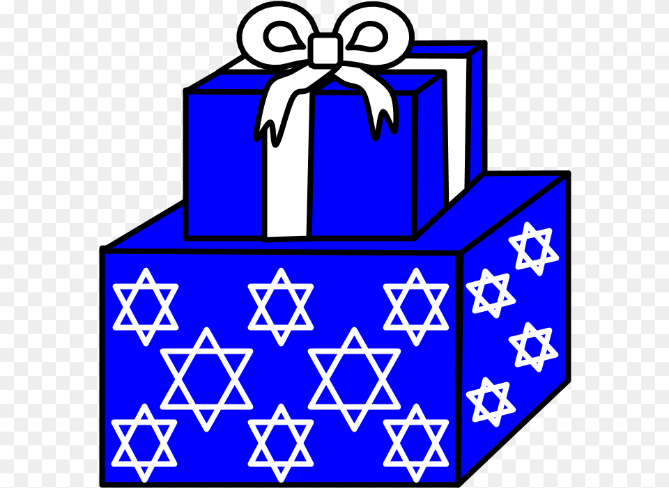 Gifts Stacked Hanukkah Stars Blue White, Symbol, Gift Free Png Download