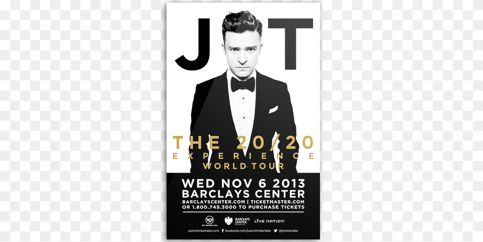 Gig Posters Justin Timberlake, Advertisement, Poster, Adult, Male Free Png Download