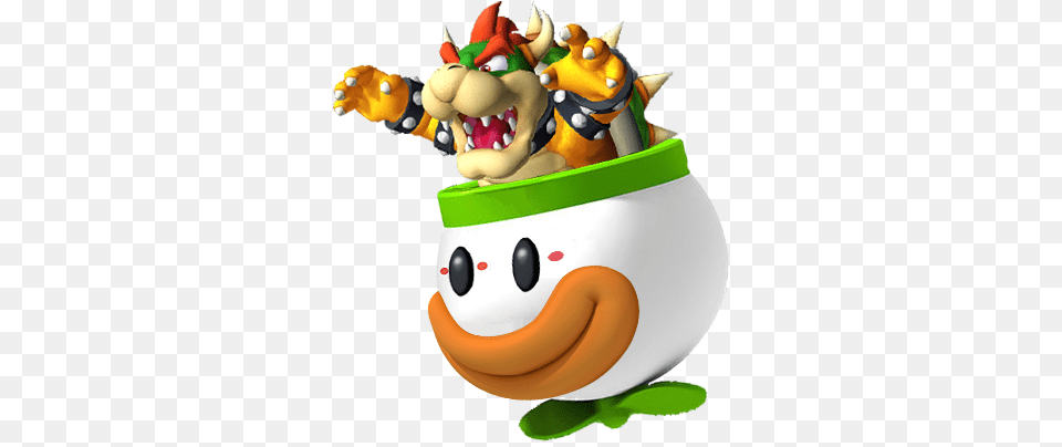 Giga Bowser Or Meowser Bowser In His Clown Car, Birthday Cake, Cake, Cream, Dessert Png Image