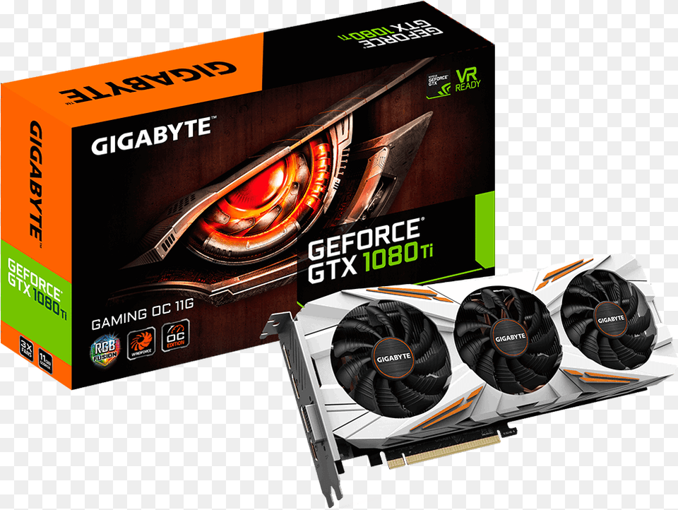 Gigabyte Geforce Gtx 1080 Ti Gaming Oc 11g Graphics Gigabyte Gtx 1080 Ti, Computer Hardware, Electronics, Hardware, Car Free Png Download