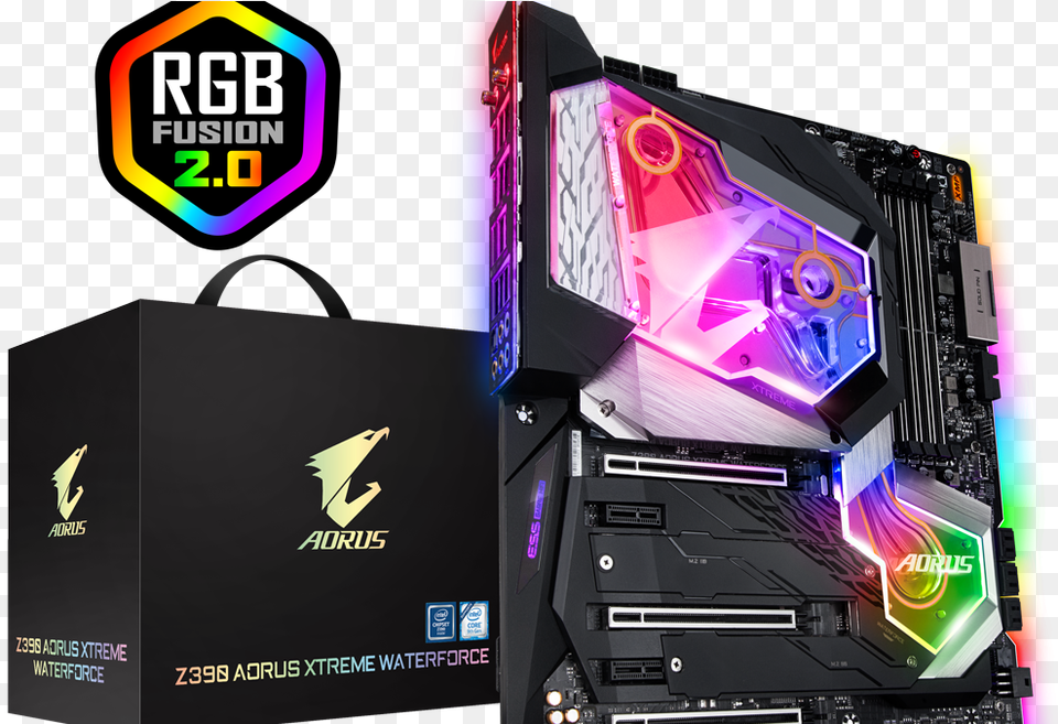 Gigabyte Z390 Aorus Xtreme Waterforce Motherboard Wins Z390 Aorus Xtreme Aorus, Computer Hardware, Electronics, Hardware, Light Free Png