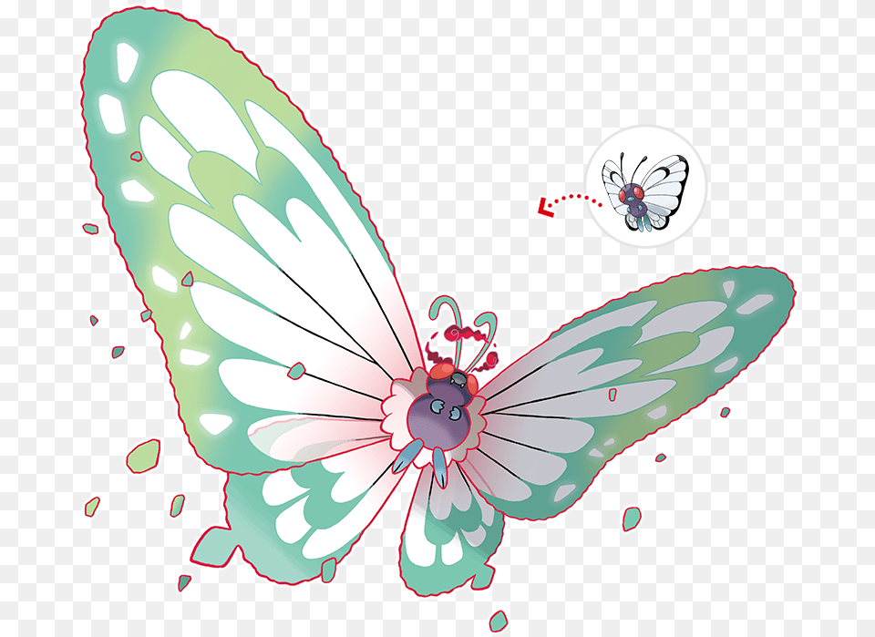 Gigantamax Butterfree And Meowth Revealed For Pokmon Sword Pokemon Butterfree Png