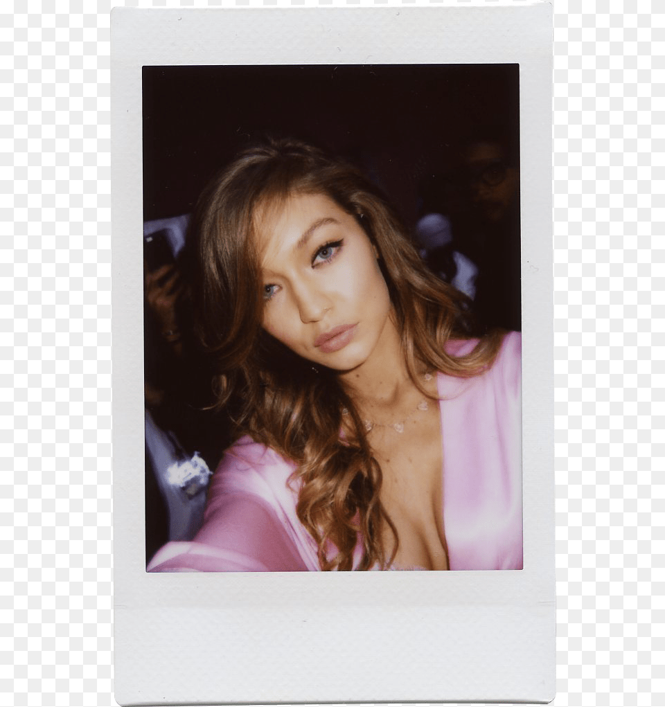 Gigi Hadid Victoria39s Secret Polaroid, Adult, Portrait, Photography, Person Png Image