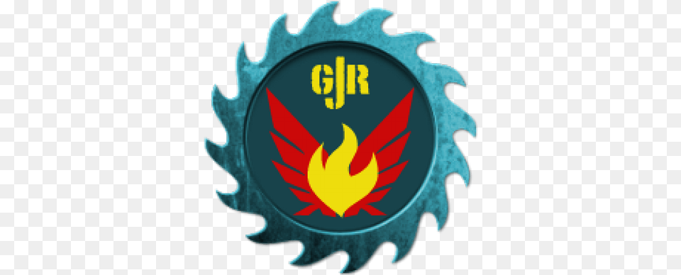 Gijoe Rapid Fire Gijoerapidfire Twitter Saw Blade Clipart Black And White, Emblem, Logo, Symbol, Leaf Png