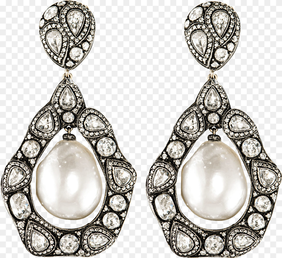Gilan Pearl And Diamond Drop Earrings New Year, Accessories, Earring, Jewelry, Gemstone Free Png