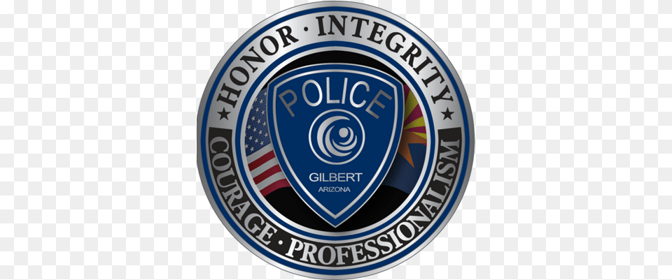 Gilbert Police Dept Interflora, Badge, Emblem, Logo, Symbol Free Png