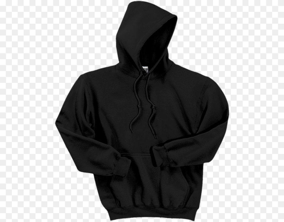 Gildan Dryblend Pullover Hooded Sweatshirt Black Hoodie, Clothing, Hood, Knitwear, Sweater Free Png Download