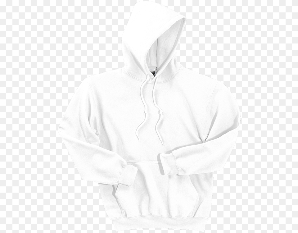 Gildan Dryblend Pullover Hooded Sweatshirt White Black Blank Hoodie, Clothing, Hood, Knitwear, Sweater Free Transparent Png