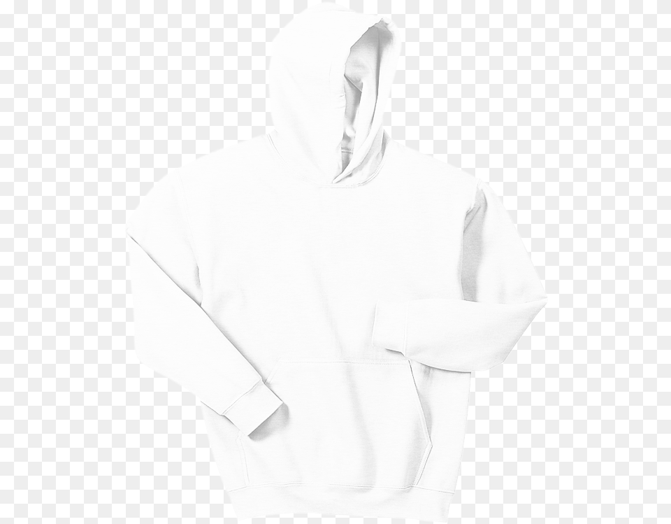Gildan Hoodie White Clipart Solid, Sweatshirt, Clothing, Hood, Knitwear Free Png Download