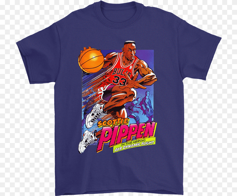 Gildan Mens T Shirt Purple S Pippen 9039s Cartoon Shirt, T-shirt, Clothing, Person, Man Free Png Download