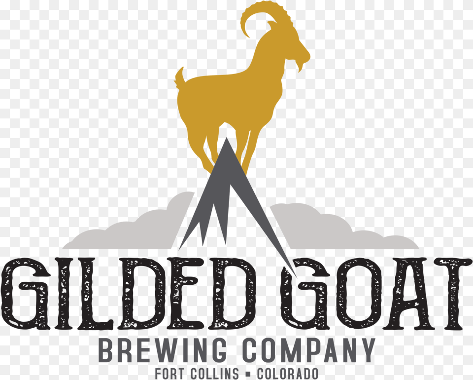 Gilded Goat Brewing Company Logo Goat, Livestock, Animal, Mammal Png