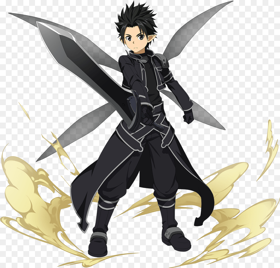 Gilded Hero Kirito Sao Md, Book, Comics, Publication, Person Png