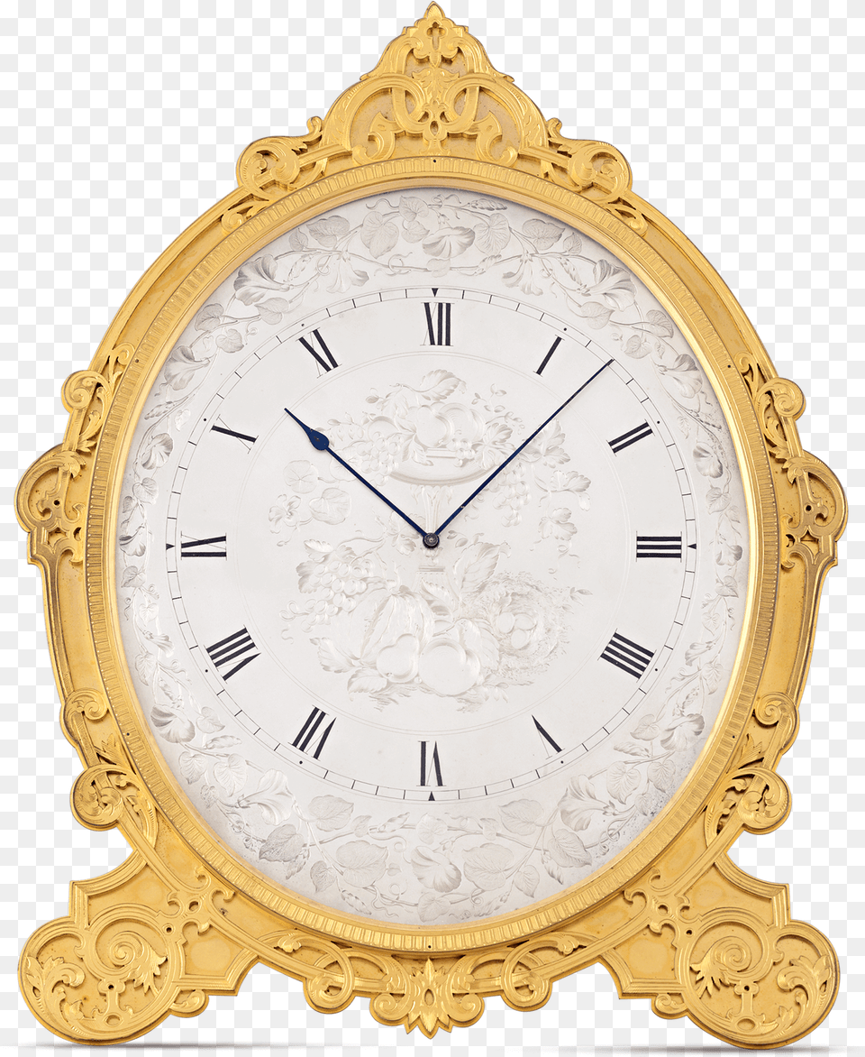 Gilded Oval Strut Clock By Thomas Cole Of London Wall Clock, Analog Clock, Architecture, Building, Clock Tower Png Image