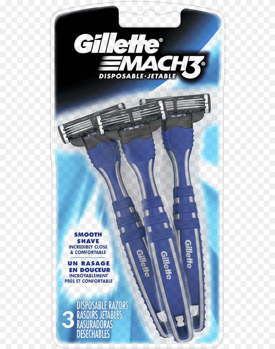 Gillette Mach 3 Disposable Razor, Clothing, Glove, Weapon, Vest Free Png Download