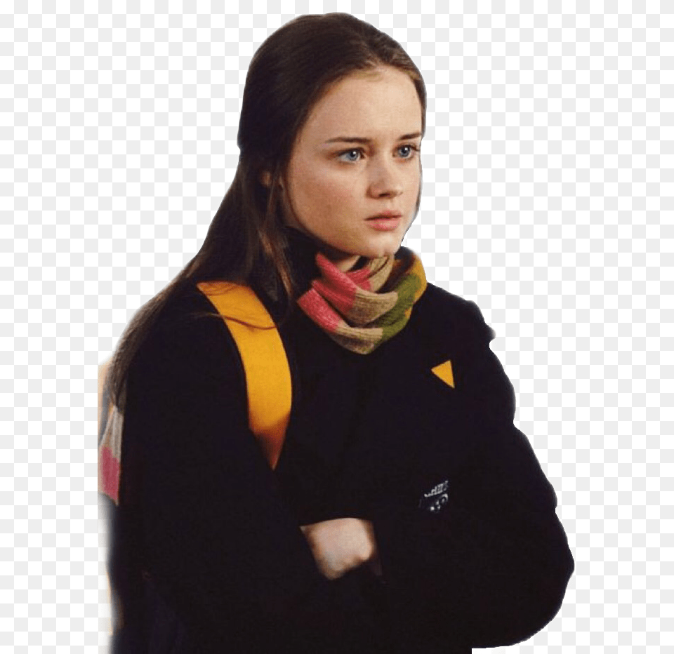 Gilmore Girls Gilmore Sticker Rory Gilmore, Clothing, Scarf, Face, Portrait Free Png Download