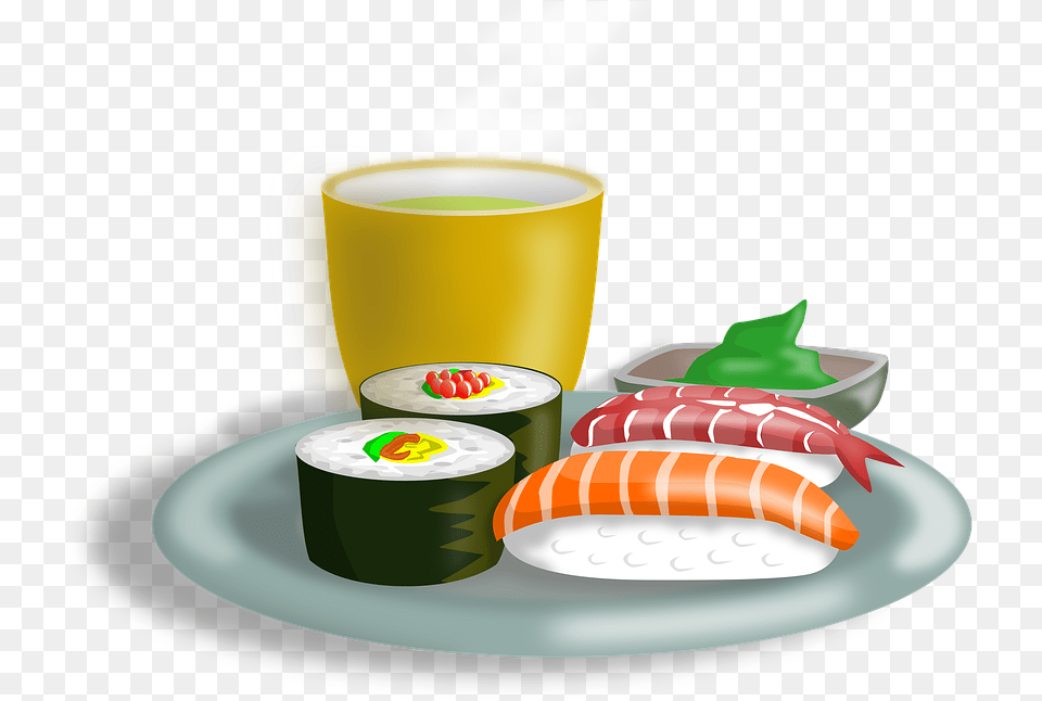 Gimbap, Meal, Dish, Food, Lunch Free Png