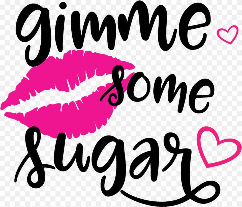 Gimme Some Sugar Svg File Kiss Mark Lips Vinyl Macbook Laptop Decal Sticker, Purple, Cosmetics, Lipstick Png Image