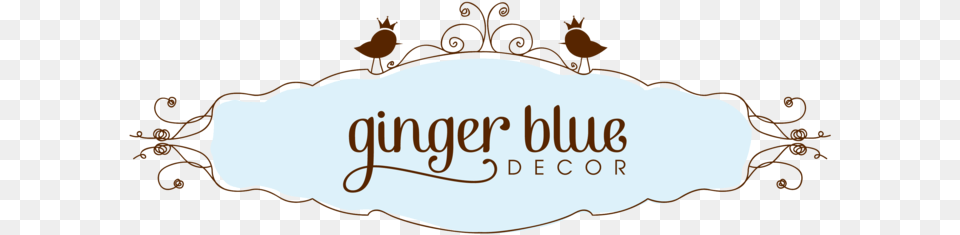Ginger Blue Decor Blue, Calligraphy, Handwriting, Text Png