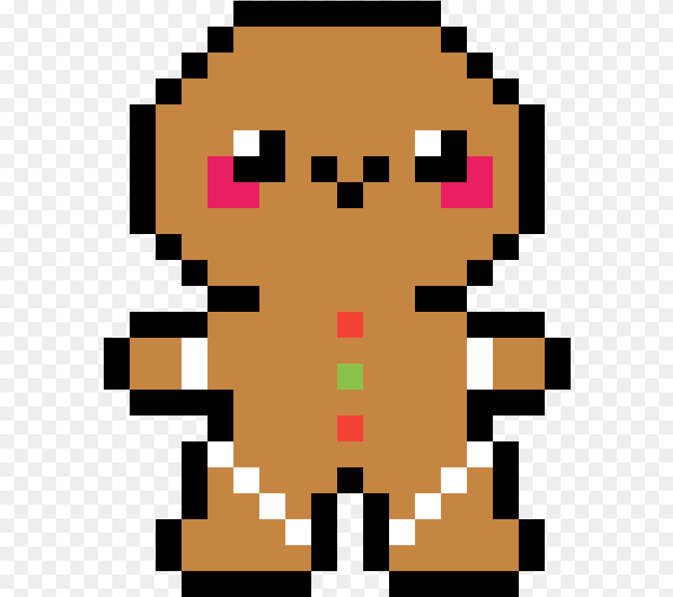 Ginger Bread Man Lips Perler Bead Pattern, Food, Sweets, First Aid, Cookie Png Image
