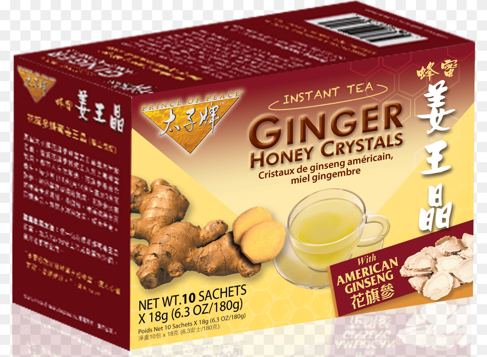 Ginger Honey Crystals Instant Tea With American Ginseng Prince Of Peace Instant American Ginseng Ginger Honey, Beverage, Coffee, Coffee Cup, Food Free Transparent Png