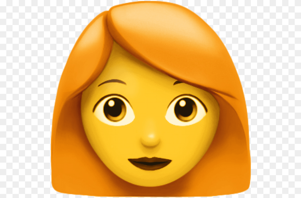 Ginger Woman Emoji Transparent Emoji Emoji Iphone, Clothing, Hat, Cap, Face Free Png