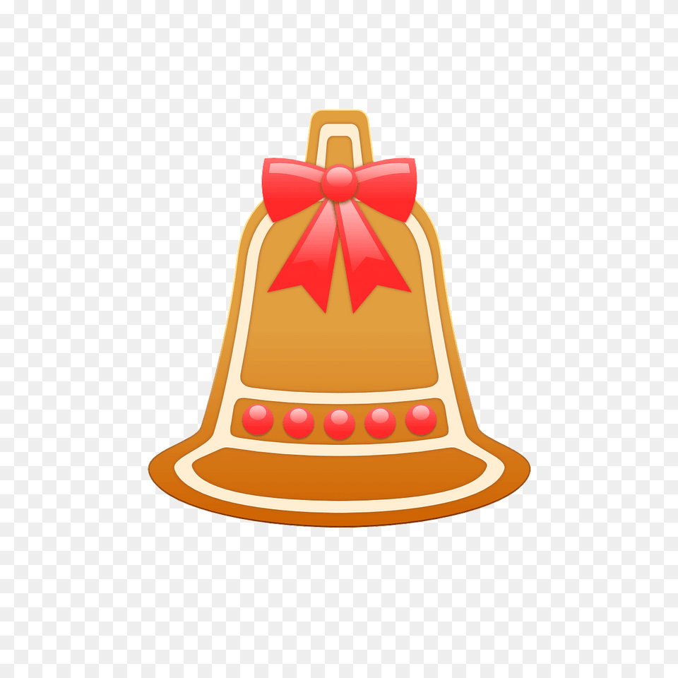 Gingerbread Bell Clipart, Clothing, Hat, Food, Sweets Png Image