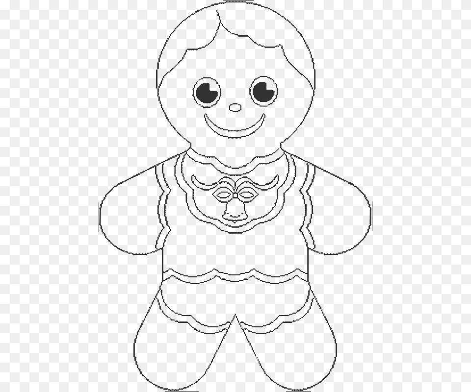 Gingerbread Boy Coloring Pages Coloring Gingerbread Girl, Baby, Person, Face, Head Png Image
