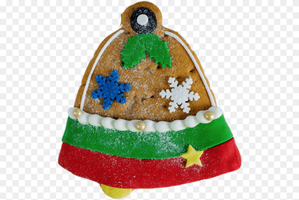 Gingerbread Christmas Bell, Birthday Cake, Cake, Cookie, Cream Png