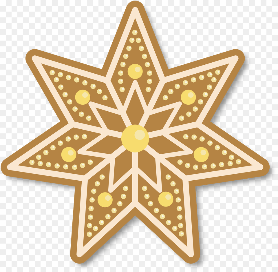 Gingerbread Christmas Merry Christmas Cake Star Merry Christmas Star, Cross, Symbol, Food, Sweets Free Transparent Png