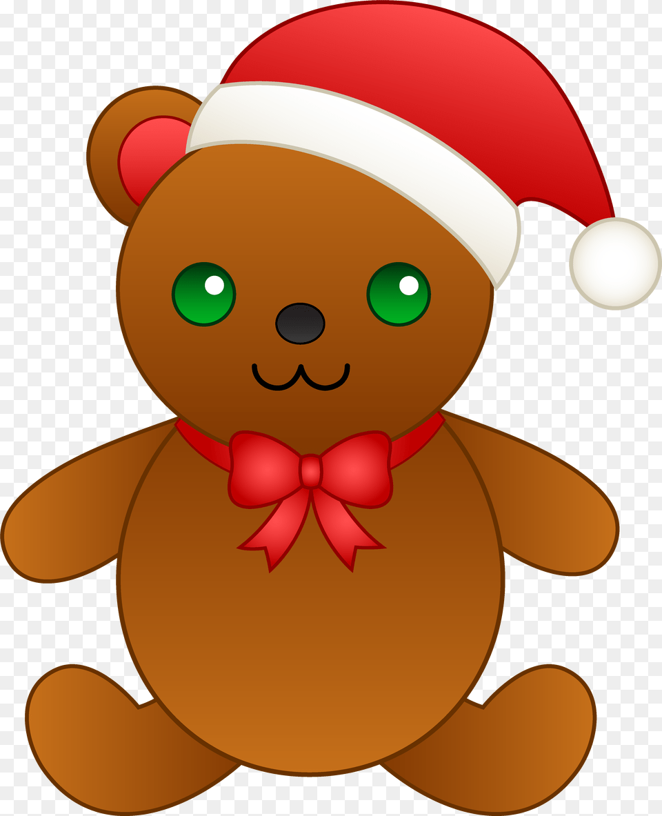 Gingerbread Clipart Santa Hat Christmas Bear Clip Art, Toy, Plush, Winter, Snowman Png