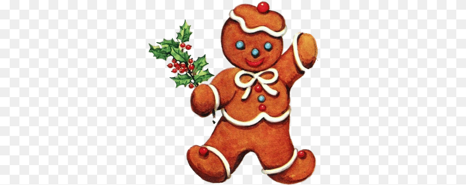 Gingerbread Clipart Vintage Vintage Christmas Gingerbread Cartoon, Cookie, Food, Sweets, Teddy Bear Free Png