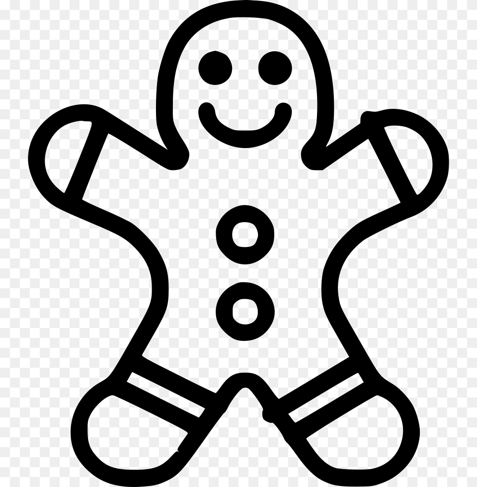 Gingerbread Cookie Gingerbread Black And White, Food, Sweets, Animal, Canine Free Png