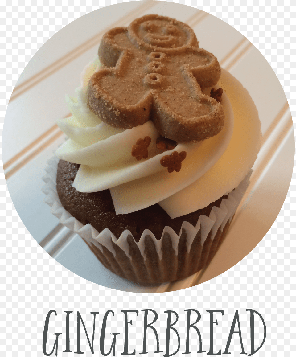 Gingerbread Cupcake, Cake, Cream, Dessert, Food Png Image