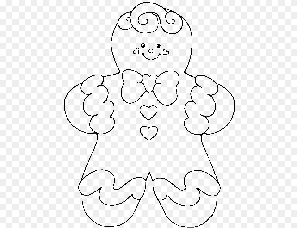 Gingerbread Cut Out Coloring Page, Stencil, Electronics, Hardware Free Transparent Png