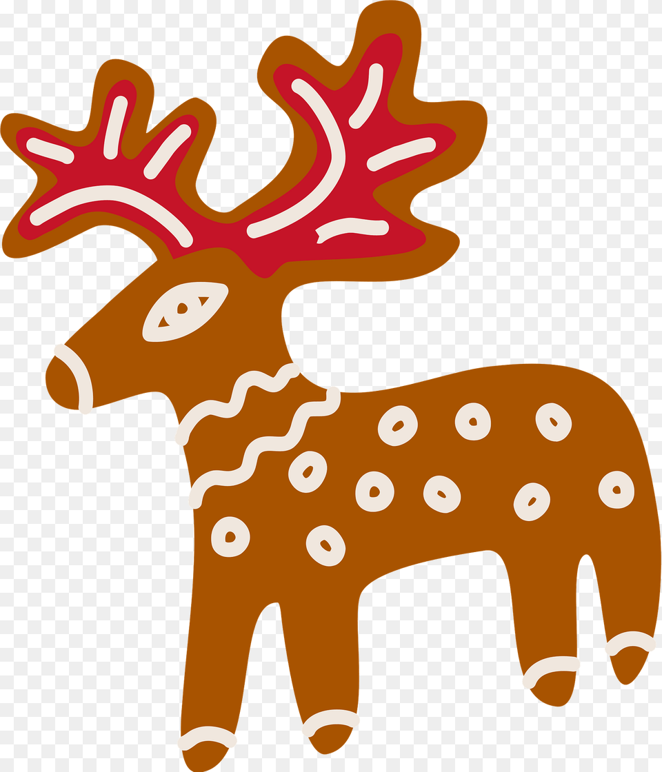 Gingerbread Deer Clipart, Animal, Mammal, Wildlife, Food Free Png Download