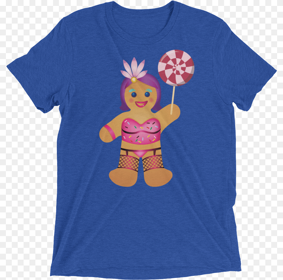 Gingerbread Drag Queen Triblend T Shirt Swish Embassy Shirt, Clothing, T-shirt, Food, Sweets Free Png Download