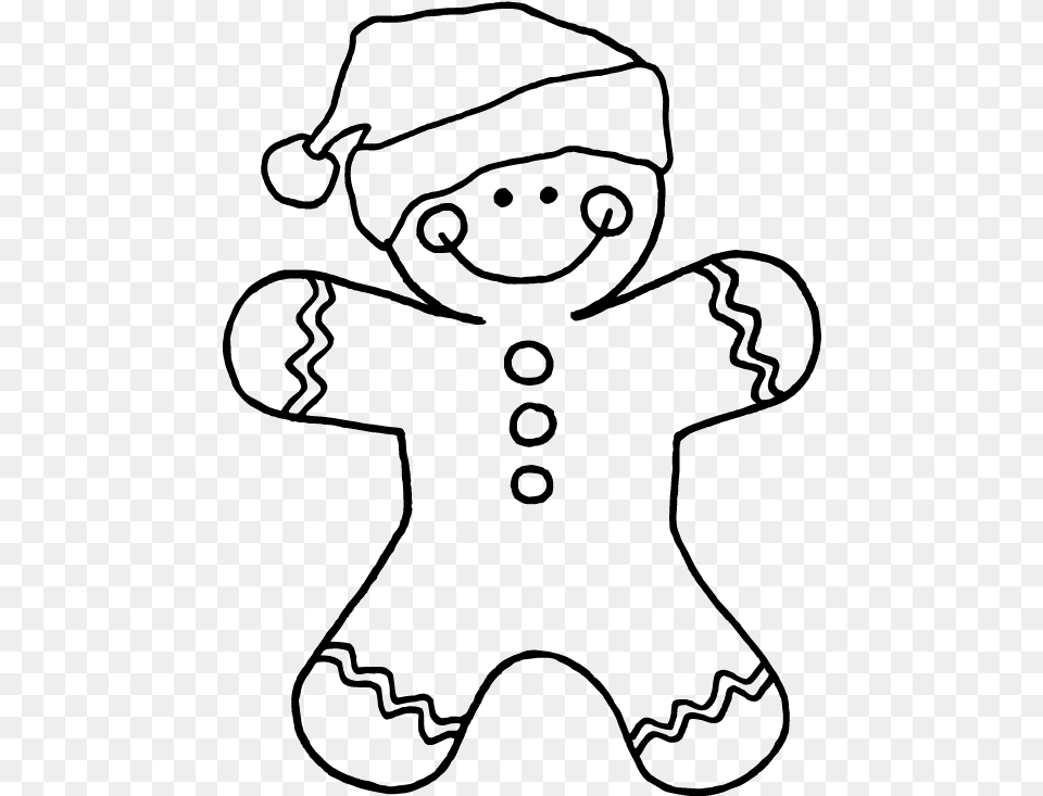 Gingerbread Drawing Colorful Huge Freebie Printable Christmas Gingerbread Man, Food, Sweets, Smoke Pipe Free Png Download