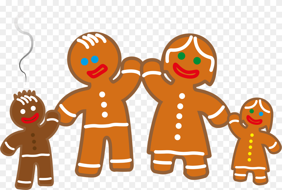 Gingerbread Family Clipart, Cookie, Food, Sweets, Baby Free Png Download