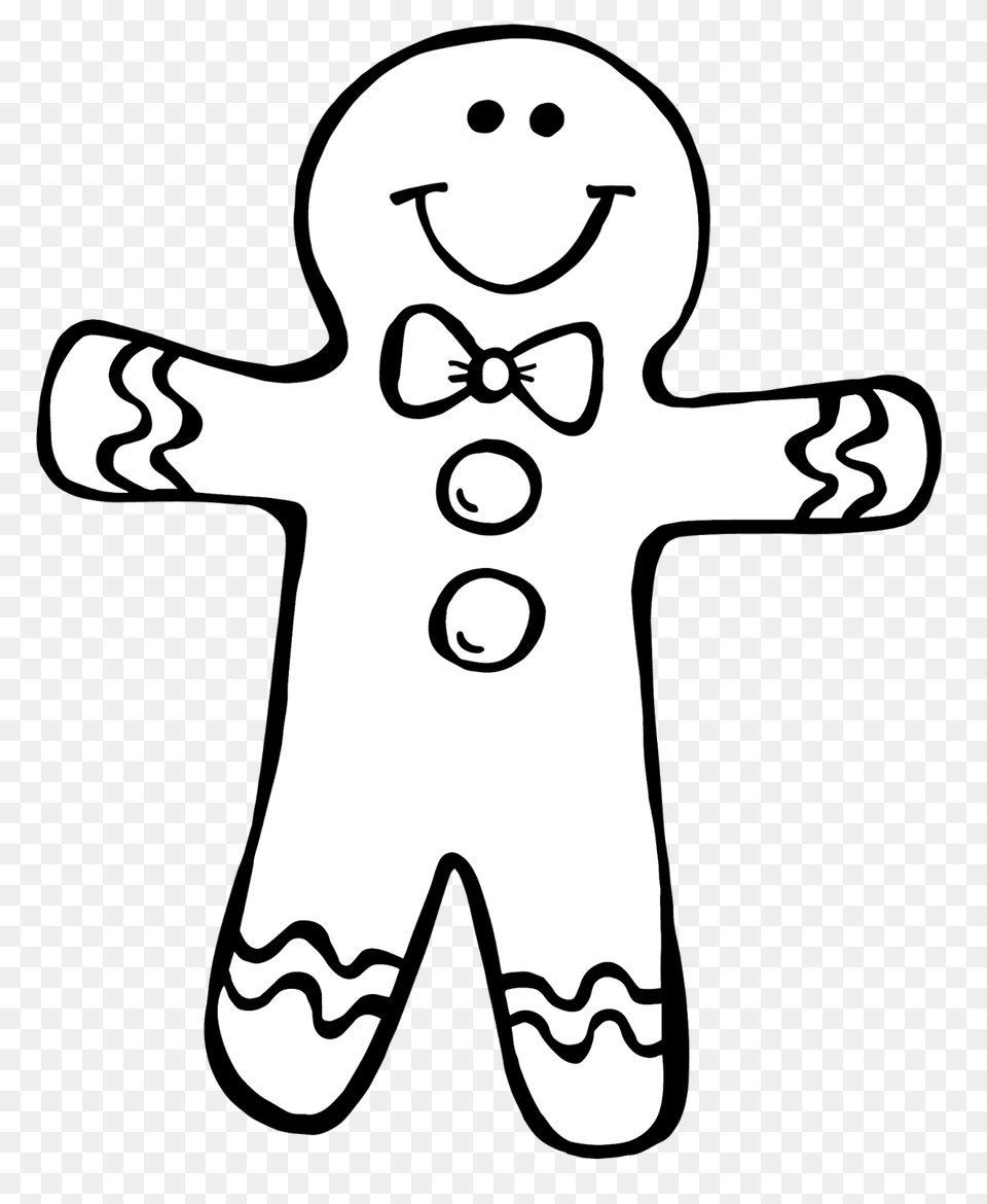 Gingerbread Girl Coloring, Outdoors, Stencil, Nature, Snow Free Transparent Png