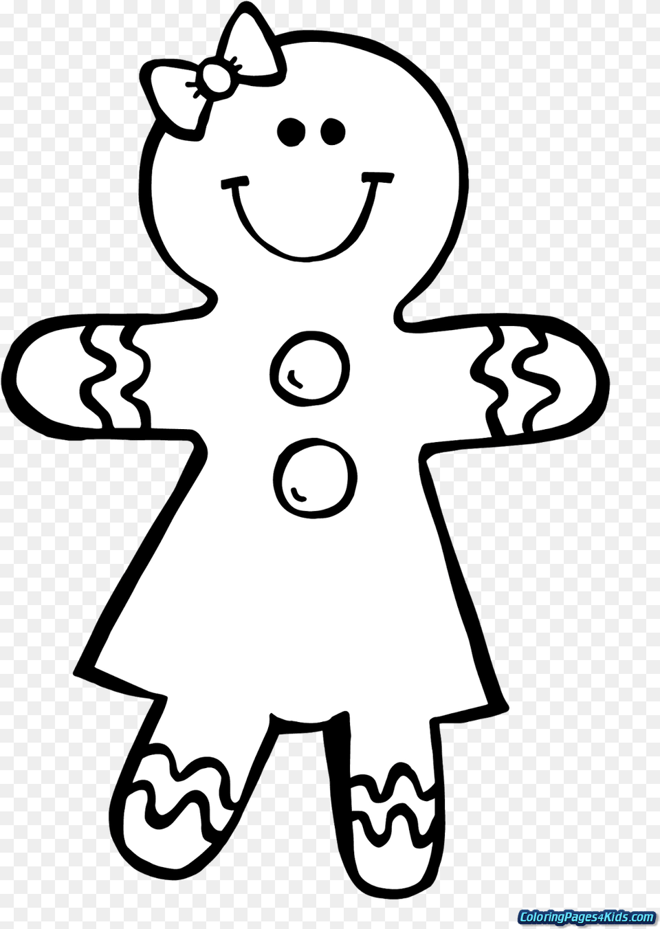 Gingerbread Girl Coloring Pages, Stencil, Baby, Person Png