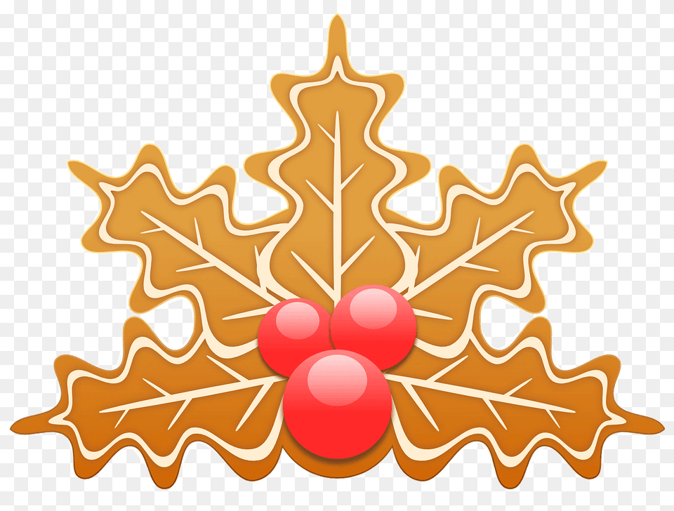 Gingerbread Holly Clipart, Leaf, Plant, Tree Png