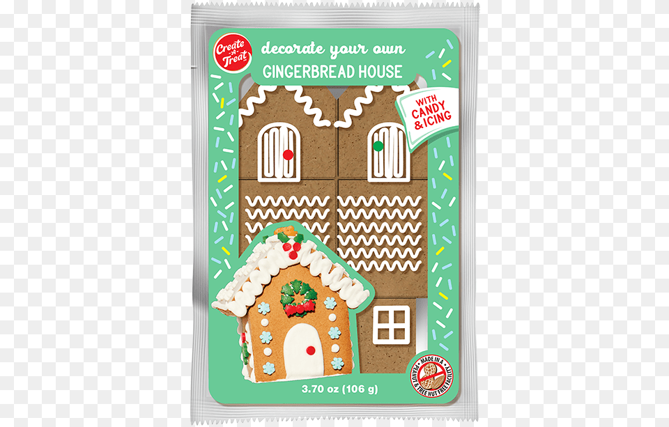 Gingerbread House, Cookie, Food, Sweets, Birthday Cake Png Image