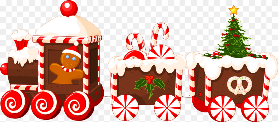 Gingerbread House Candy Clipart Christmas Train, Food, Sweets, Cookie, Cream Free Transparent Png
