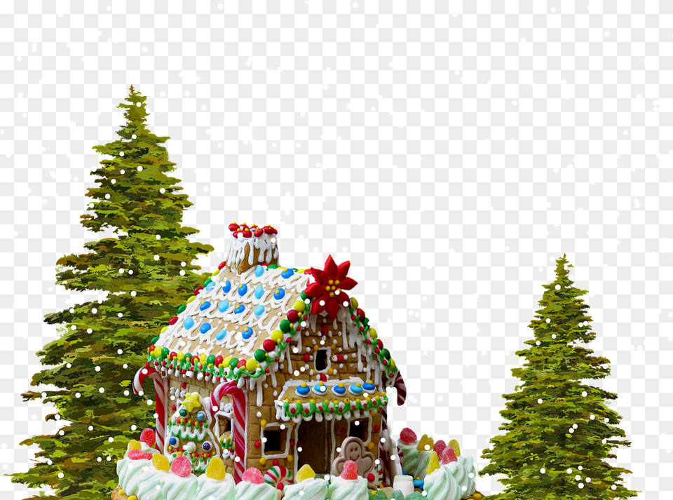 Gingerbread House Christmas Canadian Christmas Traditions, Cream, Dessert, Food, Icing Free Transparent Png