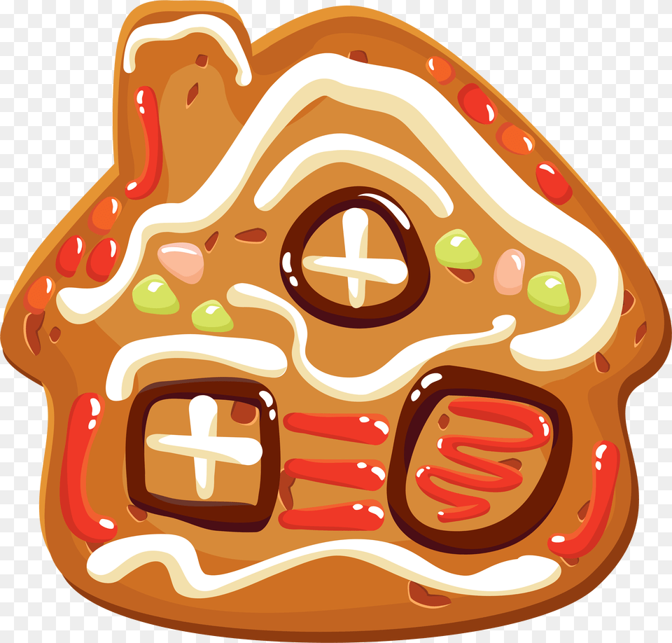 Gingerbread House Christmas Cookies Clipart, Food, Sweets, Cookie, Birthday Cake Free Png Download
