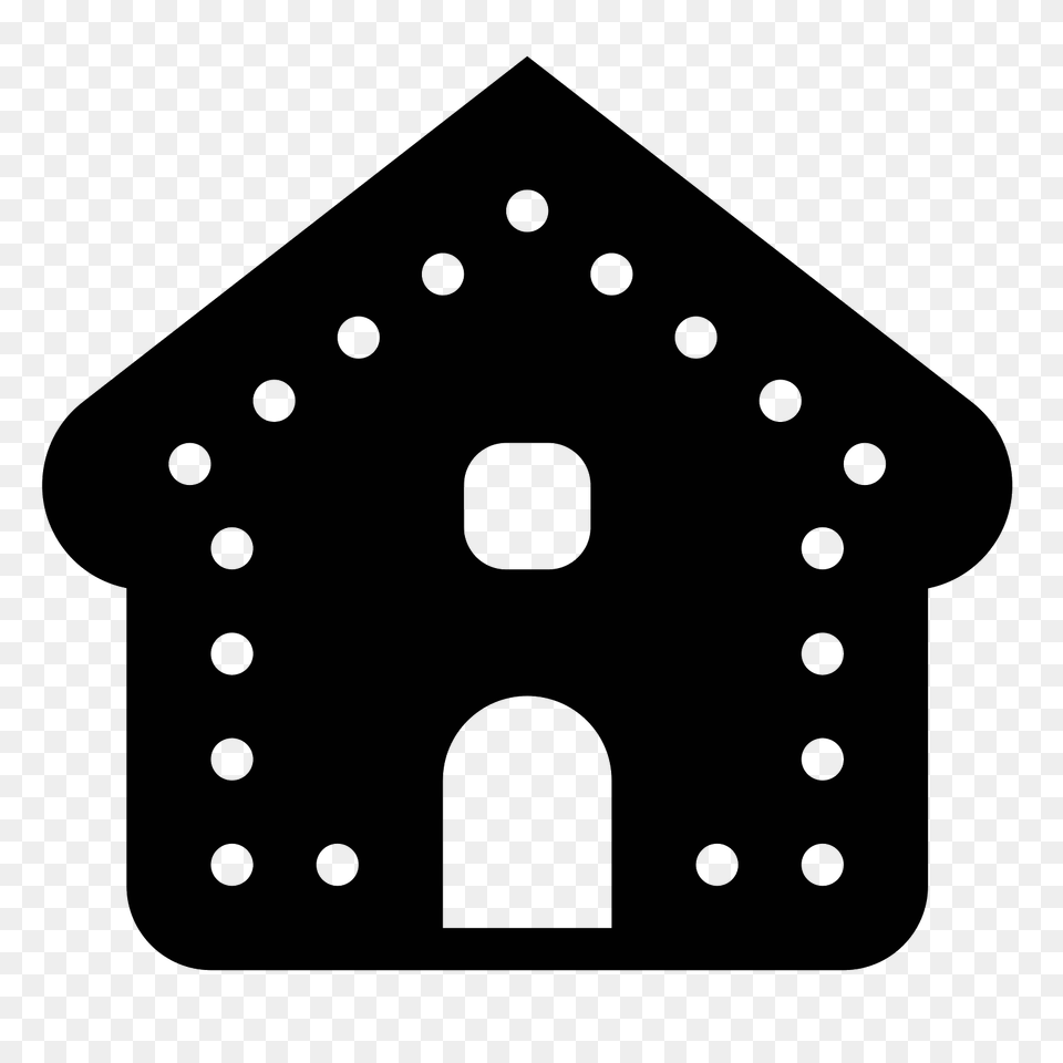 Gingerbread House Filled Icon, Gray Png Image
