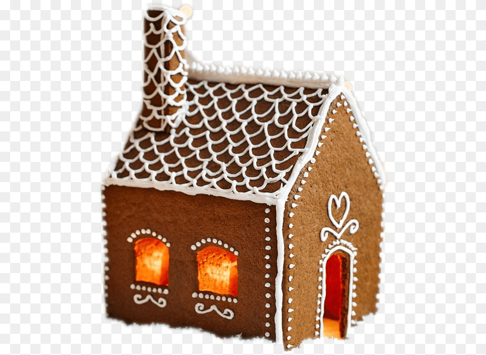 Gingerbread House Transparent Pretty Christmas Gingerbread House, Birthday Cake, Cake, Cookie, Cream Png Image