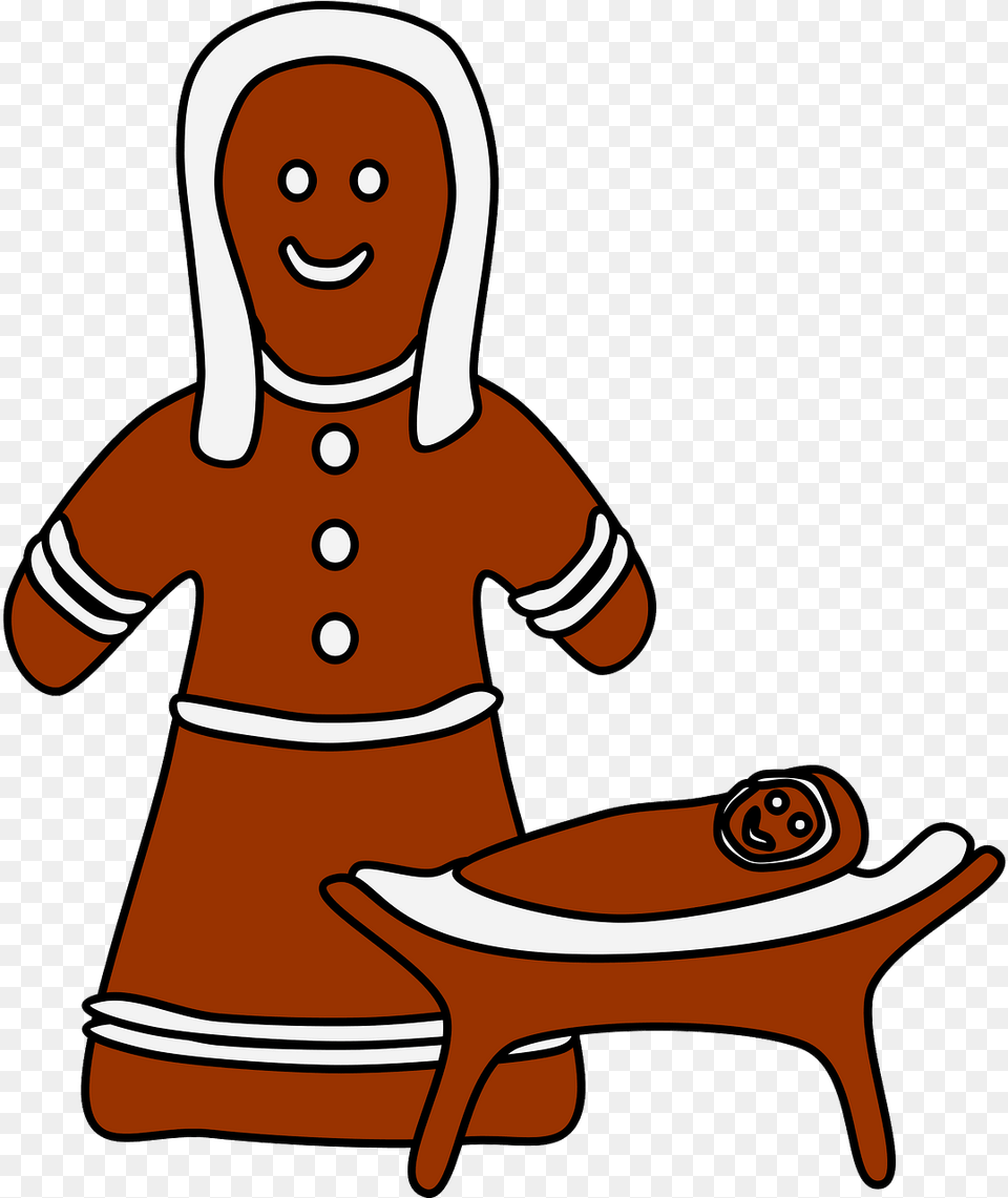 Gingerbread Man, Food, Sweets, Baby, Person Free Png Download