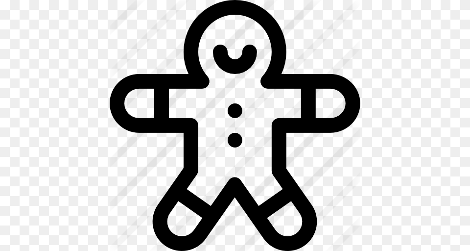 Gingerbread Man, Gray Free Png Download